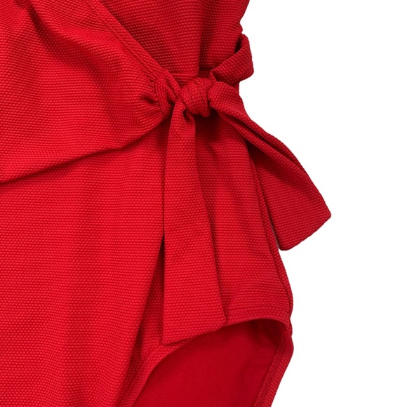 Tommy Bahama Swimsuit Women's Pique Colada Wrap One Piece Red 12 NWT - Picture 4 of 13